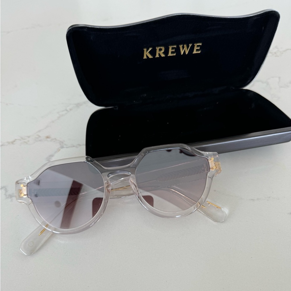 Krewe Astor Clear Mirrored lens Sunglasses